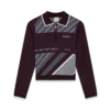 Diagonal Tennis Merino Long Sleeve Polo Shirt Diagonal Tennis Merino Long Sleeve Polo Shirt