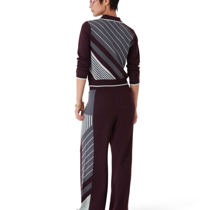 Diagonal Tennis Merino Long Sleeve Polo Shirt Diagonal Tennis Merino Long Sleeve Polo Shirt