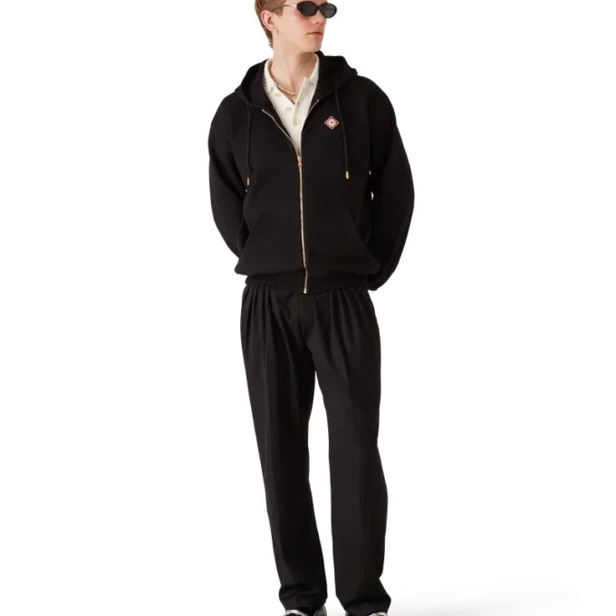 Diamond Logo Zip Hooded Sweatshirt