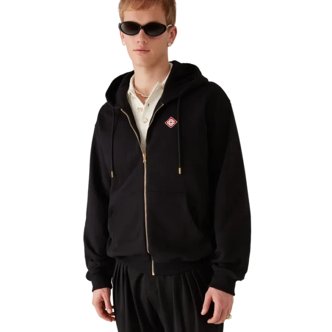 Diamond Logo Zip Hooded Sweatshirt