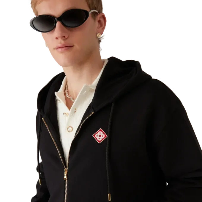 Diamond Logo Zip Hooded Sweatshirt