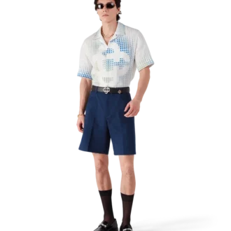 Dots Short Sleeve Linen Shirt