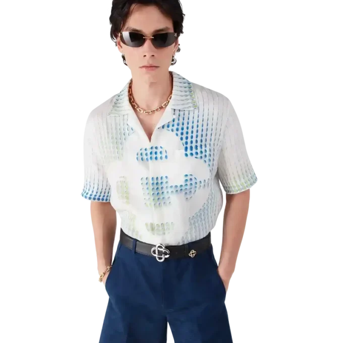 Dots Short Sleeve Linen Shirt Dots Short Sleeve Linen Shirt