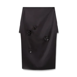Duchesse Satin Midi Skirt