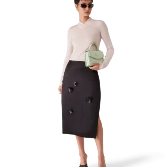 Duchesse Satin Midi Skirt