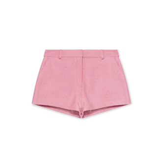 Embossed Leather Mini Shorts