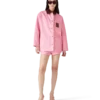 Embossed Leather Mini Shorts