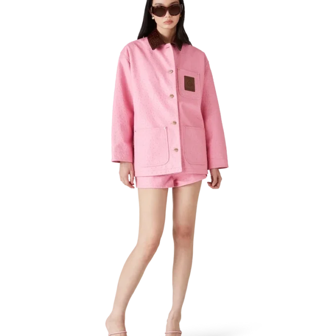 Embossed Leather Workwear Coat Embossed Leather Workwear Coat