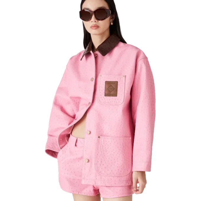 Embossed Leather Workwear Coat Embossed Leather Workwear Coat