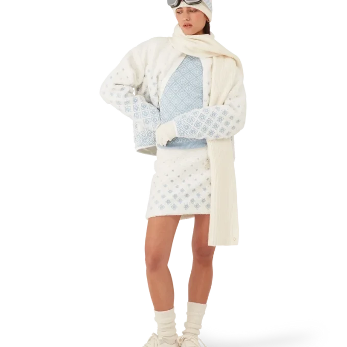 Embroidered Gradient Monogram Cropped Fleece Jacket