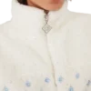 Embroidered Gradient Monogram Cropped Fleece Jacket