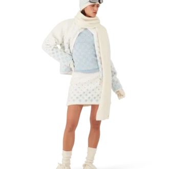 Embroidered Gradient Monogram Fleece Mini Skirt