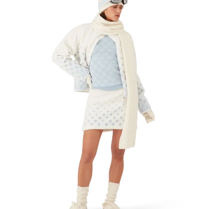 Embroidered Gradient Monogram Fleece Mini Skirt