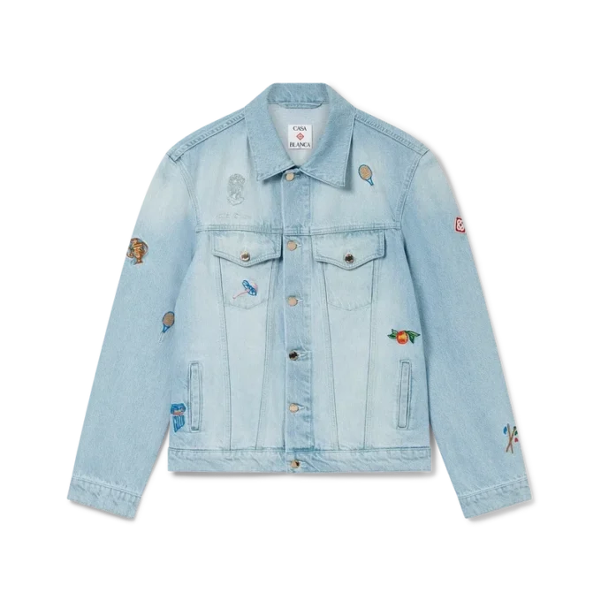 Embroidered Motif Denim Jacket Embroidered Motif Denim Jacket