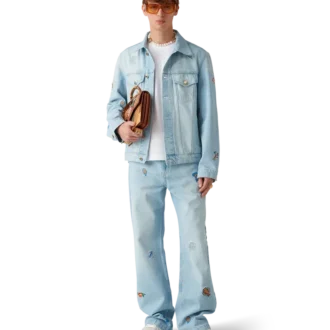 Embroidered Motif Denim Jacket