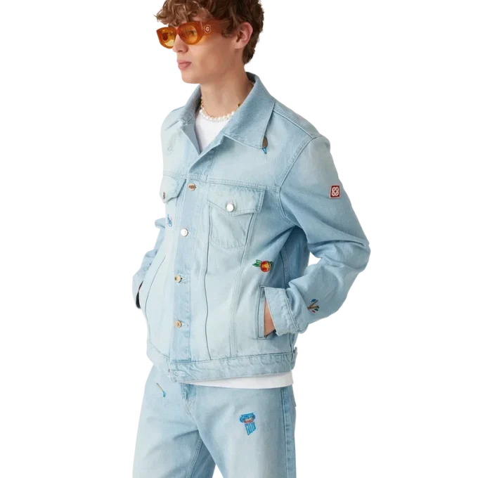 Embroidered Motif Denim Jacket Embroidered Motif Denim Jacket