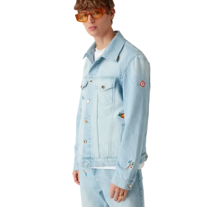Embroidered Motif Denim Jacket Embroidered Motif Denim Jacket