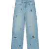 Embroidered Motif Jeans