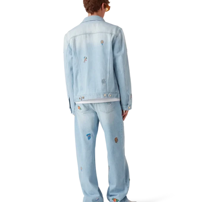 Embroidered Motif Jeans