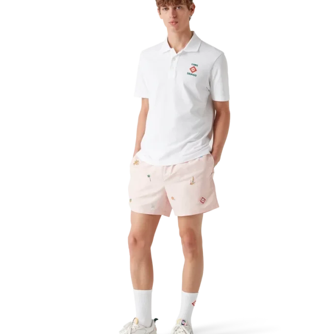 Embroidered Motif Swim Shorts Embroidered Motif Swim Shorts
