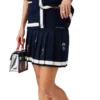 Embroidered Motif Wool Cashmere Pleated Skirt Embroidered Motif Wool Cashmere Pleated Skirt
