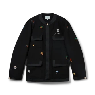 Embroidered Motif Wool Tailored Jacket