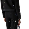 Embroidered Motif Wool Tailored Trousers