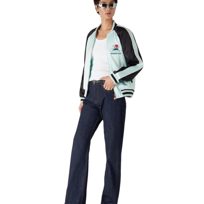 Embroidered Satin Bomber Jacket Embroidered Satin Bomber Jacket