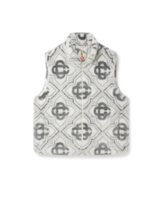 Faux Fur Monogram Gilet