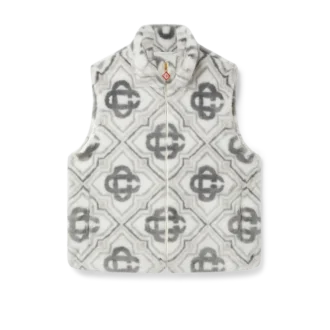 Faux Fur Monogram Gilet