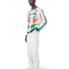 Flame Laurel Cotton Knit Casa Club Jacket Flame Laurel Cotton Knit Casa Club Jacket