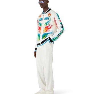 Flame Laurel Cotton Knit Casa Club Jacket