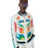 Flame Laurel Cotton Knit Casa Club Jacket Flame Laurel Cotton Knit Casa Club Jacket