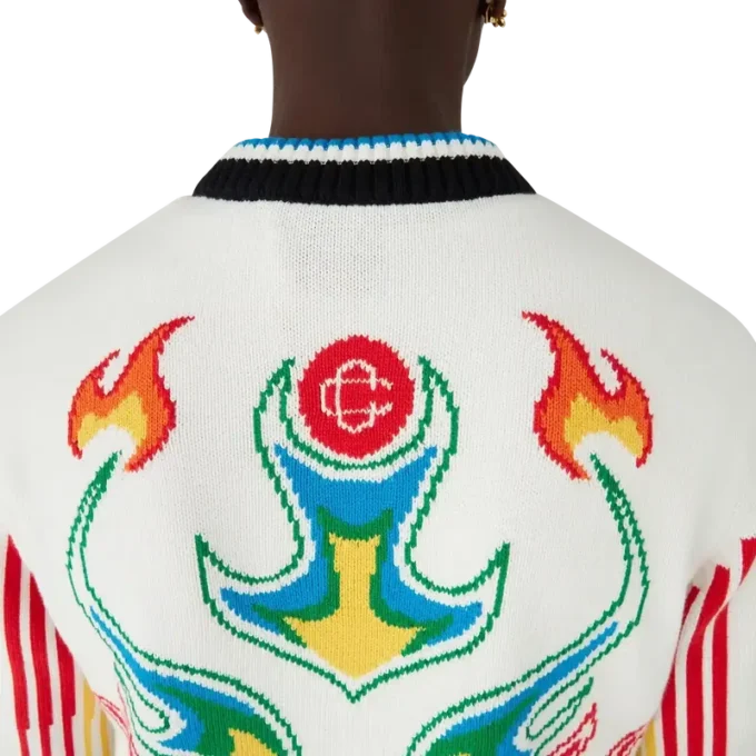 Flame Laurel Cotton Knit Casa Club Jacket Flame Laurel Cotton Knit Casa Club Jacket