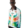 Flame Laurel Long Sleeve Silk Twill Shirt
