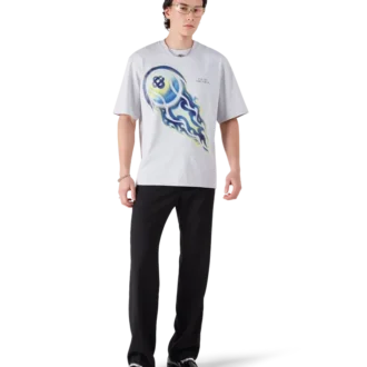 Flaming Tennis Ball Oversized Short Sleeve Short Sleeve T-Shirt