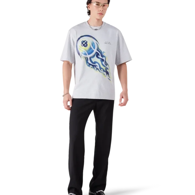 Flaming Tennis Ball Oversized Short Sleeve Short Sleeve T-Shirt Flaming Tennis Ball Oversized Short Sleeve Short Sleeve T-Shirt