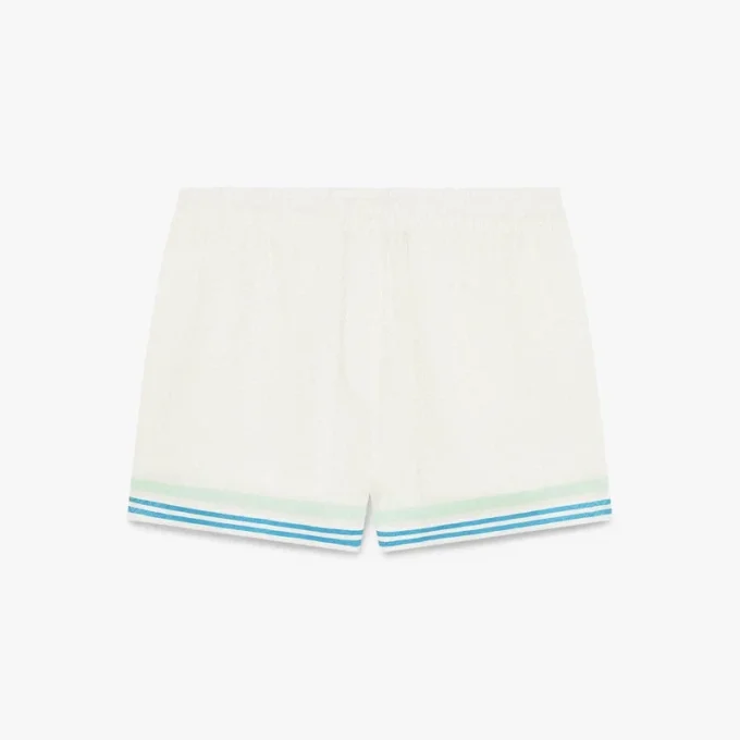 Floral Cc Smile Monogram Jaquard Silk Shorts Floral Cc Smile Monogram Jaquard Silk Shorts