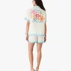 Floral Cc Smile Monogram Jaquard Silk Shorts Floral Cc Smile Monogram Jaquard Silk Shorts