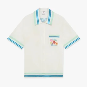 Floral Cuban Collar Short Sleeve Silk Shirt Floral Cuban Collar Short Sleeve Silk Shirt