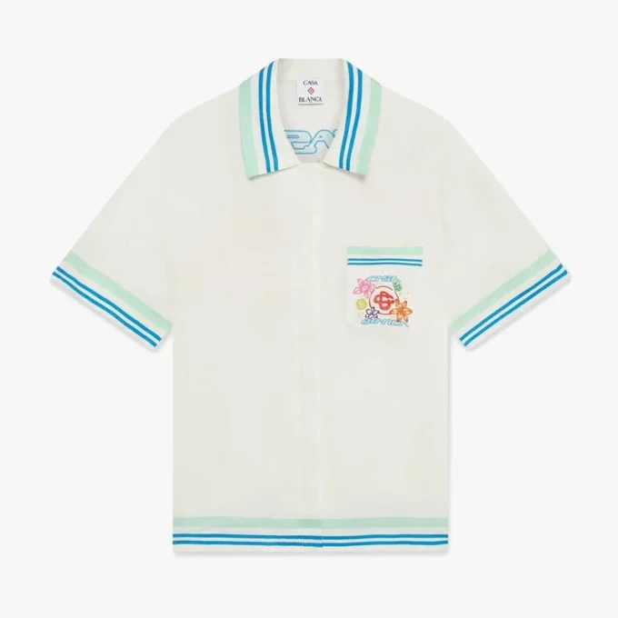 Floral Cuban Collar Short Sleeve Silk Shirt Floral Cuban Collar Short Sleeve Silk Shirt