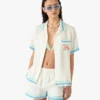 Floral Cuban Collar Short Sleeve Silk Shirt Floral Cuban Collar Short Sleeve Silk Shirt