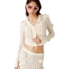 Flower Lace Knit Shirt Flower Lace Knit Shirt