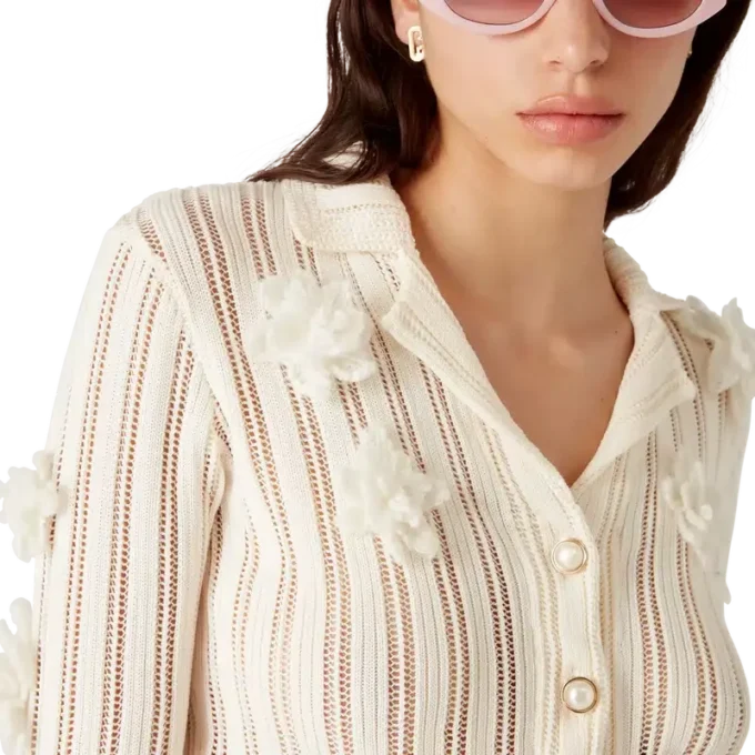 Flower Lace Knit Shirt Flower Lace Knit Shirt
