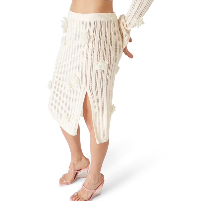 Flower Lace Knit Skirt Flower Lace Knit Skirt