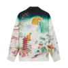 Flowers Long Sleeve Silk Twill Shirt