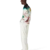 Flowers Long Sleeve Silk Twill Shirt
