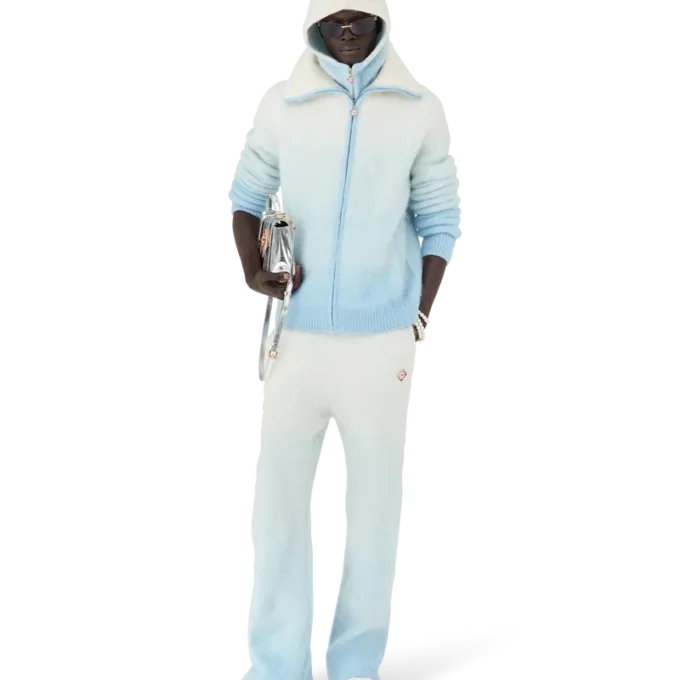 Fluffy Gradient Mohair Zip Jacket Fluffy Gradient Mohair Zip Jacket