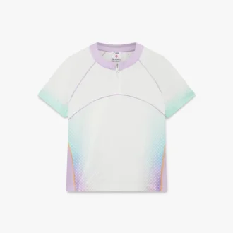 Glass Gradient Short Sleeve Football Mesh Shirt
