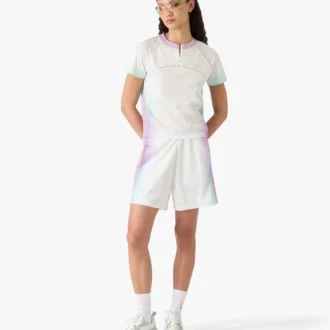 Glass Gradient Short Sleeve Football Mesh Shirt